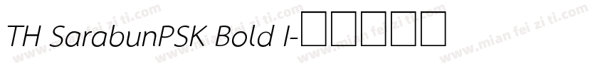 TH SarabunPSK Bold I字体转换
